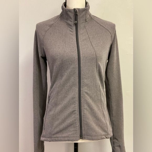 Athleta Tops - Athleta Hope Herringbone Zip Up Yoga Jacket